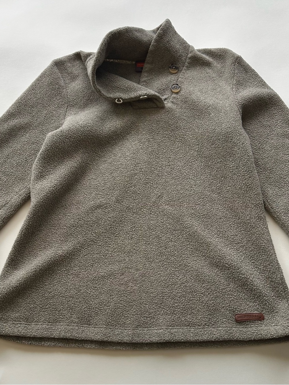 Merrell Fleece Pullover | Size Small | Heather Gray |‎ Shawl Collar